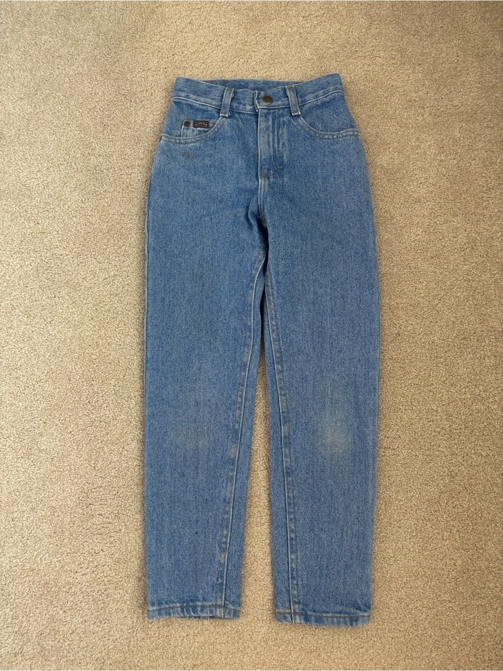 Vintage youth Lee Riders high-waisted medium-wash denim jeans size 8 Slim